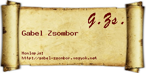 Gabel Zsombor névjegykártya